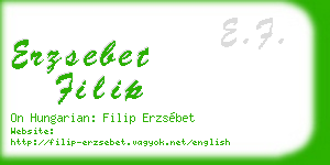 erzsebet filip business card